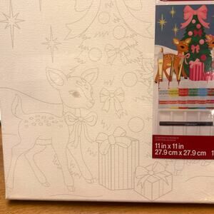 Winter Deer Paint Set (kit includes, canvas & paint)
